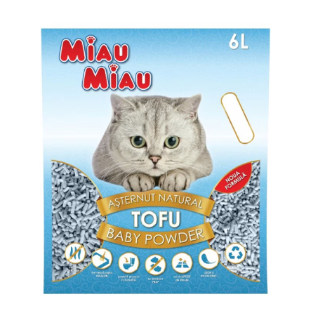 MIAU MIAU Tofu Cat Litter baby powder 6lt