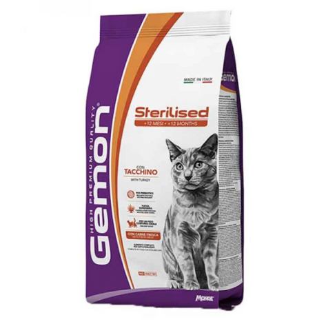 Ξηρά Τροφή Γάτας Gemon Sterilised Cat Turkey 2kg